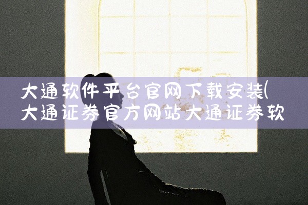 大通软件平台官网下载安装
