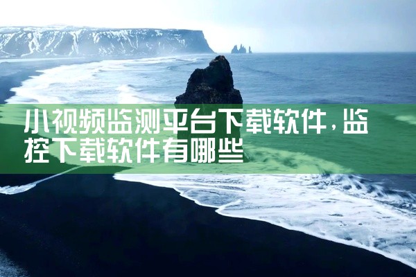 小视频监测平台下载软件
